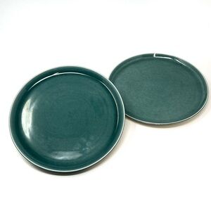 Vintage Russell Wright Steubenville Set of Two Dinner Plates Seafoam Green EUC